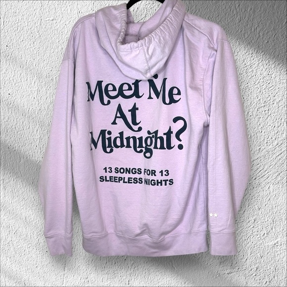 Meet Me At Midnight Lavender Hoodie Size Large Taylor Swift Independent Trading - Picture 1 of 13